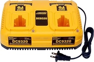 7.2V-18V Dual Port Fast Charger DC9320 Replacement for Dewalt 18V 14.4V 12V 9.6V 7.2V NiCd NiMh XRP 