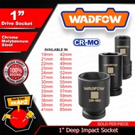 Wadfow 1" Inch Deep Impact Socket 19mm - 34mm Long Impact Wrench Deep Drive Hex Socket -TFM-WHT