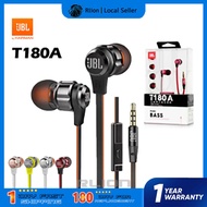 Rlion/Original JBL T180A 3.5mm In-Ear Earphone Running Sports Game Headset With Mic Earbuds Deep Bass For Android ios