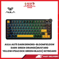AULA AU75 DARKGRNORG-BLOOMFIELDSW DARK GREEN ORANGE(MUSTARD YELLOW+PEACOCK GREEN+BLACK) KEYBOARD