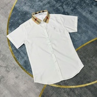 Áo sơ mi nam BBR tay ngắn vải đũi thái CAO CẤP phối họa tiết túi đẹp giá rẻ K_N LUXURY