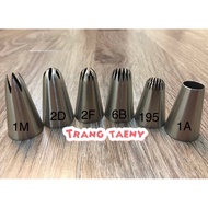 Flower ice cream nozzle, cookie nozzle / Nozzle 1M 2D 2F 6B 195 1A 2E 2A