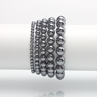 Natural Round Beads Bracelet Terahertz Stone Bracelet Wrist Jewelry 4 6 8 10mm