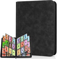 Trading Card Album, Card Scrapbook with 9 Compartments for up to 540 Cards, Portable Zip Binder, Car