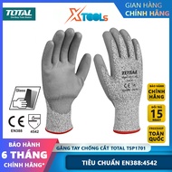 Găng tay chống cắt TOTAL TSP1701 găng tay bảo hộ lao động size XL tiêu chuẩn EN388:4542 bảo vệ an to