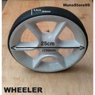 Baby Stroller Wheel Rubber Tire Rim Diameter 25cm Width 4.4cm WHEELER