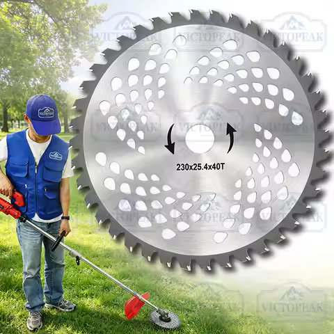 Lawn Mower Blade 230mm 40T Brush Cutter Blade 25.4mm Bore Sharp Blade For Grass Trimmer Brush Cutter
