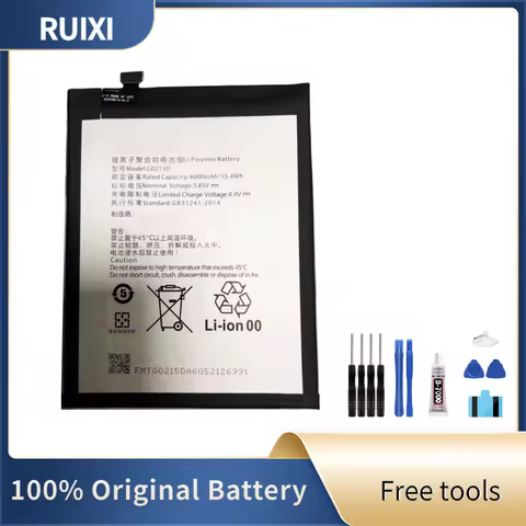 100% RUIXI Original Battery 4000mAh G0215D Battery For Gree 2nd generation Mobile Phone Batteries+Fr