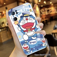 For OPPO Reno7 Pro 5G Reno7 Z 5G Reno 7Z New Film Case Cartoon Doraemon Shockproof Full Cover Casing Camera Protection Gloss Phone Cases