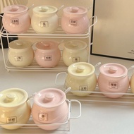 Cute Ceramic Seasoning Jar Chili Oil Jar Vinegar Bottle Set Salt Jar Oil Spicy Jar Bottle Vinegar Po