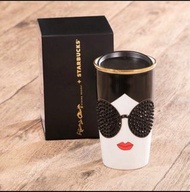 放代購全新Alice + Olivia Swarovski 陶瓷星巴克杯