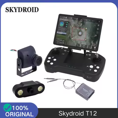 Skydroid T12 20km Digital FPV System for Agricultural Drone, Includes T12 Transmitter, Triple Camera