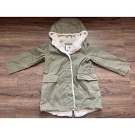 Genuine exported VNXK sheepskin-lined khakiJacket, size 5/6 years old, 7 years old & 8 years old