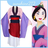 Anime Mulan Authentic Kimono Cosplay Outfit For Women With Complete Accessories