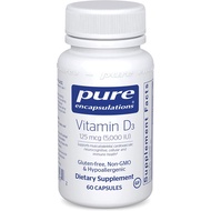 Pure Encapsulations Vitamin D3 125 mcg (5,000 IU) - 60 Capsules Supplement to Support Bone, Joint, B