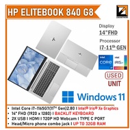 HP Elitebook 840 G8 (1 YEAR WARRANTY T&C) Core i7-11th GEN 14"FHD DISPLAY 32GB RAM WIN 11