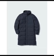Uniqlo 羽絨外套 大衣外套 長版外套 防潑水 保暖 黑色。#25春天市集
