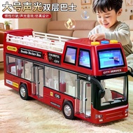 Children Double Decker Bus Toy Car Boy Bus Convertible Bus Simulation Sightseeing Bus Bus Bus Model