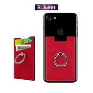 Rokeet Sticky iRing Card Holder HP Premium Leather Card Holder Case