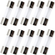 Pek 10 unit F6AL Fast-Blow Fuse 6amp F6A 125Volt Glass Fuses 0.2 x 0.79 Inch / 5 x 20 mm (125V 6A)
