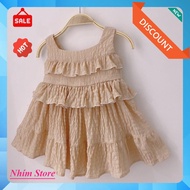 BROWN LEVEL DRESS FOR GIRLS IN EXTREMELY WEST COLOR SIZE 9-27kg