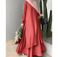 one set rok tunik wanita terbaru crinkle airflow//one set kekinian//one set rok tunik jumbo
