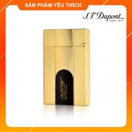 Bật Lửa Hộp Quẹt Dupont D202V Họa Tiết Kẻ Chéo Khắc Chữ 007 - Dùng Gas Đá Cao Cấp