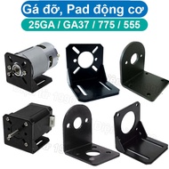 DC motor mount, fixed Pad for common motors from type 380...895