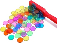 FAINCA Magnetic Token Lotto Magnetic Bingo Stick 100 Pieces Bingo Lotto Colorful Random Lotto Tokens