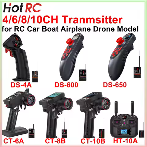Hotrc 4/6/8/10CH CT-6A DS600 DS-650 CT-8A CT-10B HT-10A 2.4G Transmitter F06A F-08A F-10A Receiver f