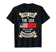 American Flag Morocco Moroccan Roots Gifts T-Shirt T-Shirt
