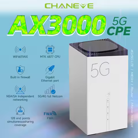 CHANEVE FWA 5G CPE WiFi SIM Card Router AX3000 Wi-Fi 6 Wireless Home Gigabit Router | OpenVPN Wiregu