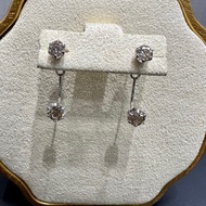 WG99-Diamond Earring with 18K Whtie Gold