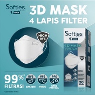 Softies 3D Surgical Mask Model KF94 Isi 20 - Masker Softies - Putih