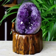 Lucky Fortune Town House $Brazil Amethyst Crystal Cluster Ornaments Crystal Cluster Specimen Degauss