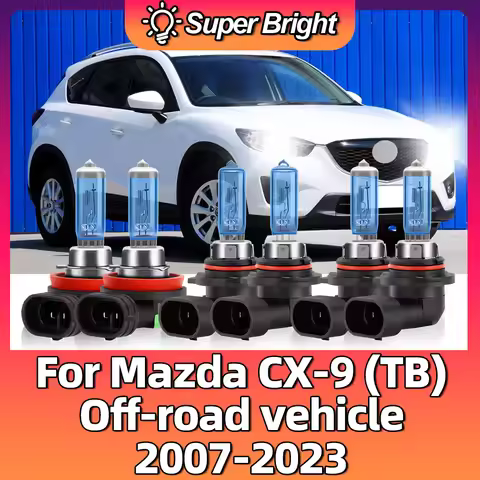 2/4/6PCS High Low Fog Lights Halogen Bulb 100W For Mazda CX-9 (TB)Off-road vehicle 2007-2016 2017 20
