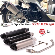 Motorcycle Exhaust Scooter Muffler Escape Connect Link Tube Middle Mid Pipe Full Systems Modified For SYM drg158 DRG 158