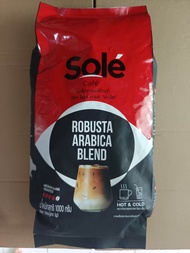 sole cafe medium dark roasted coffee bean กาแฟชนิดเม็ด 1000 g exp 10/25