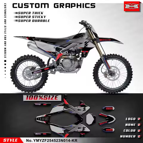 KUNGFU GRAPHICS Graphic Kit Adhesive Sticker for YAMAHA YZ450F YZ250F YZ450FX YZ250FX YZF 23 24 25 2