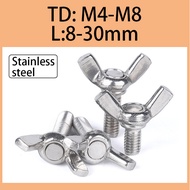 316 stainless steel hand adjustable screw, sheep horn screw, hand twisted screw, butterfly screw M3M4M5M6M12