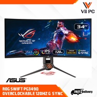 ASUS ROG Swift PG349Q Ultra-wide Gaming Monitor  34 21:9 Ultra-wide QHD 3440x1440, overclockable 120Hz , G-SYNC Lockable 165Hz, 1ms, G-SYNC, Aura Sync Technology