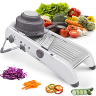 (Roy) LMETJMA 18 Types Adjustable Mandoline Slicer Stainless Steel Vegetable Julienner Grater Onion