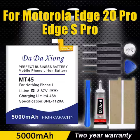 New MT45 5000mAh Li-Polymer Battery Replacement For Motorola Edge 20 Pro / Edge S Pro XT2153-1 Batte