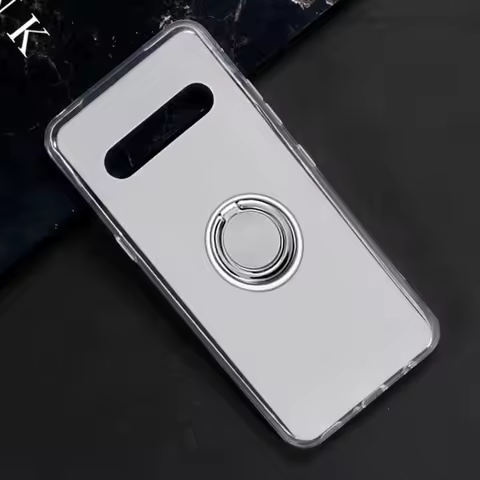 For LG V60 ThinQ 5G V60ThinQ 6.8" 2020 LM-V600 A001LG Back Ring Holder Bracket Phone Cover TPU Soft 