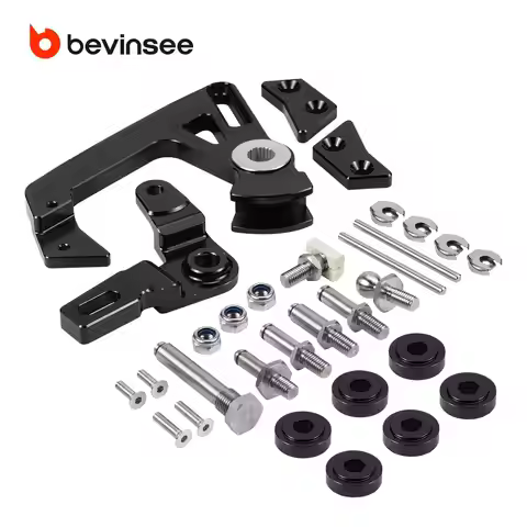 Adjustable Short Shifter Arm & Shift Lever & Shifter Bracket Bushings Kit for VW MQ350 6 speed Manua