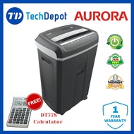 Aurora AS2030CD Paper Shredder Cross Cut (4x40mm) 20 SHEETS (75g/A4)  Free 1 Aurora DT778 12 Digits 