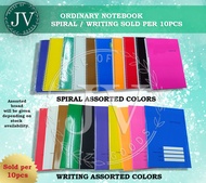 10pcs Color-coded Ordinary Notebook Spiral / Writing, Composition & With Yarn 80leaves