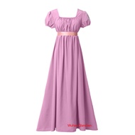 Women Regency Dress Bridgerton Halloween Dance Party Dresses Vintage Victorian Ball Costume Jane Aus