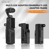 Sunnylife Pocket 3 Expansion Adapter Protective Case Frame Cold Shoe Holder Cover Holder for Osmo Pocket 3