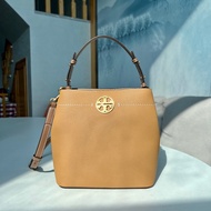 Tory Burch T Monogram Raffia Bucket Bag Tiramisu Brown